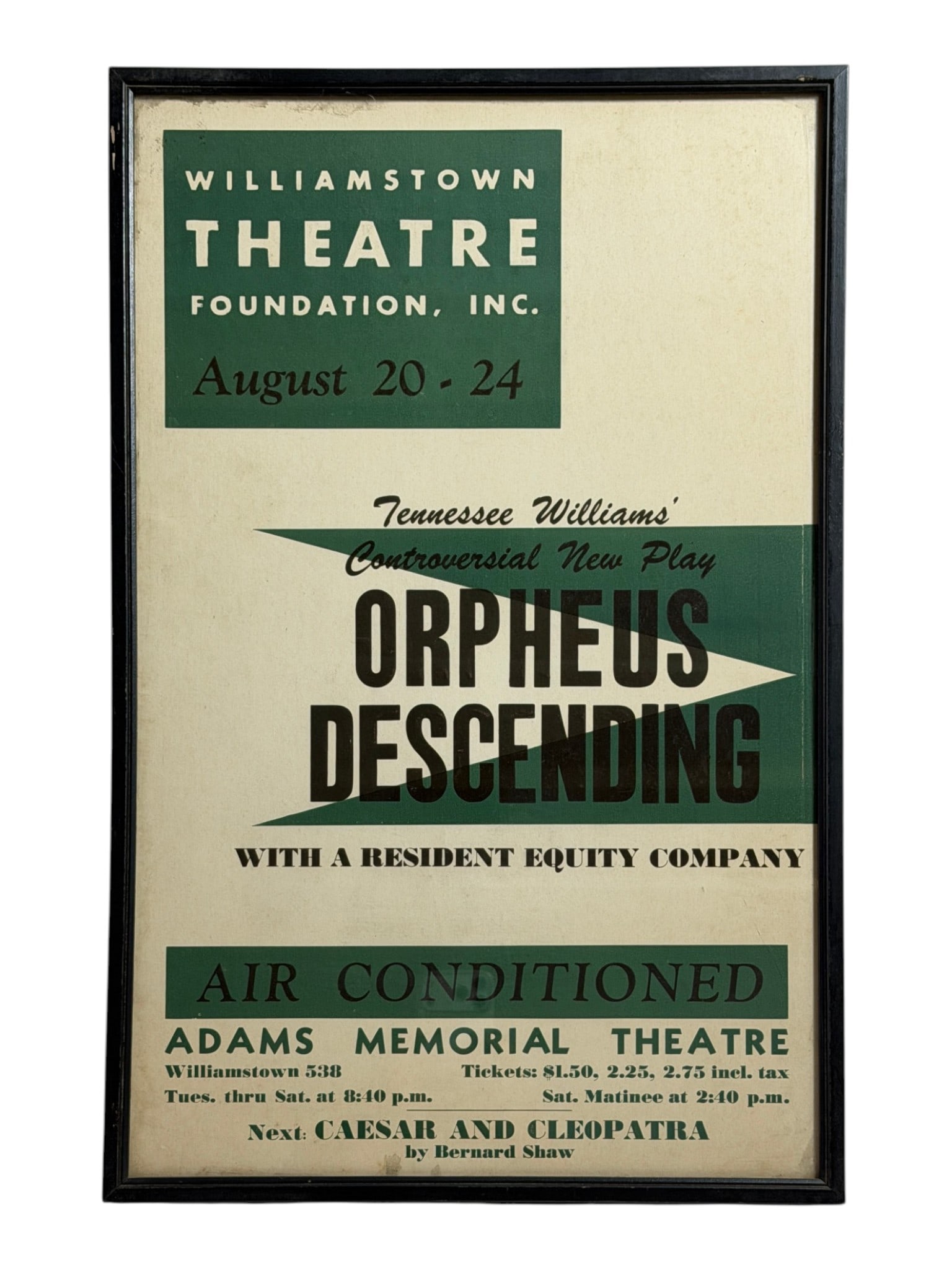 Orpheus Descending Theatre Poster (1 of 5)
