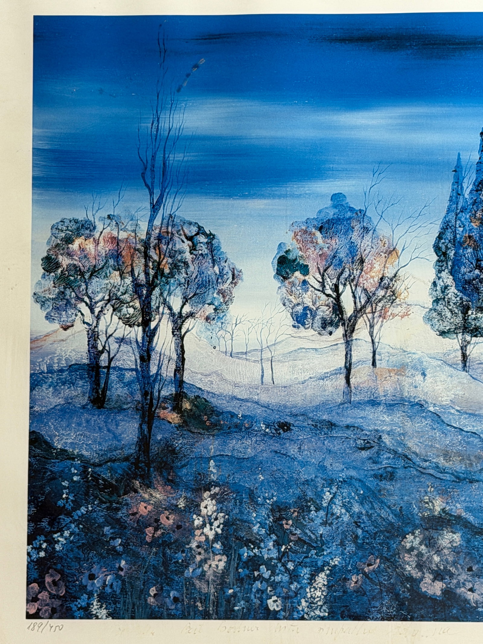 Blue Landscape Print - 2
