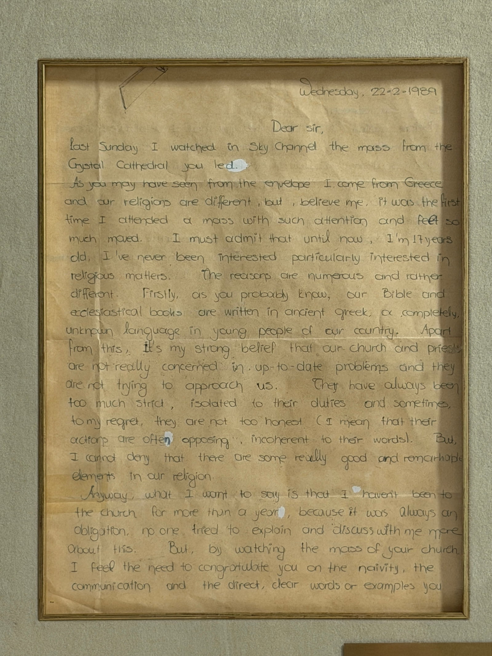 Robert Schuller Congregation Letter - 2