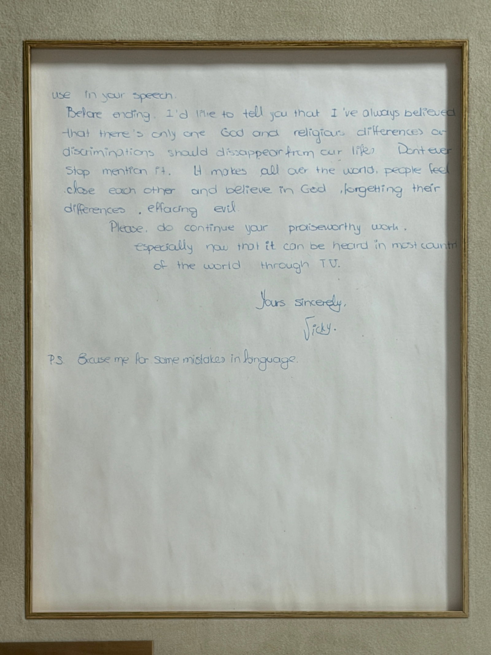 Robert Schuller Congregation Letter - 3