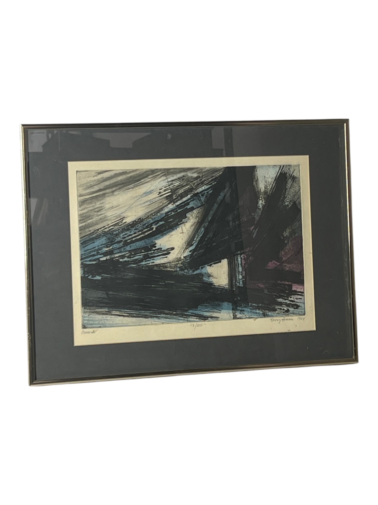 Abstract Limited Edition Painting by Terry Haass, Czech 1923-2016 (1 of 7)