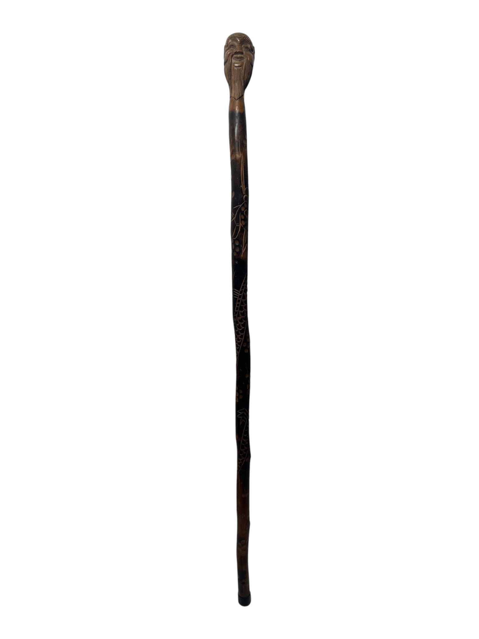 Vintage Carved Wooden Walking Stick Cane (1 of 6)