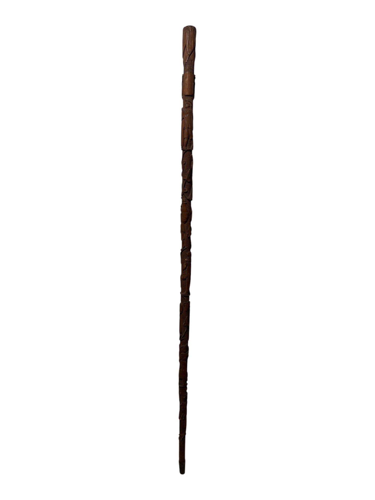 Vintage Carved Wooden Walking Stick Cane (1 of 5)