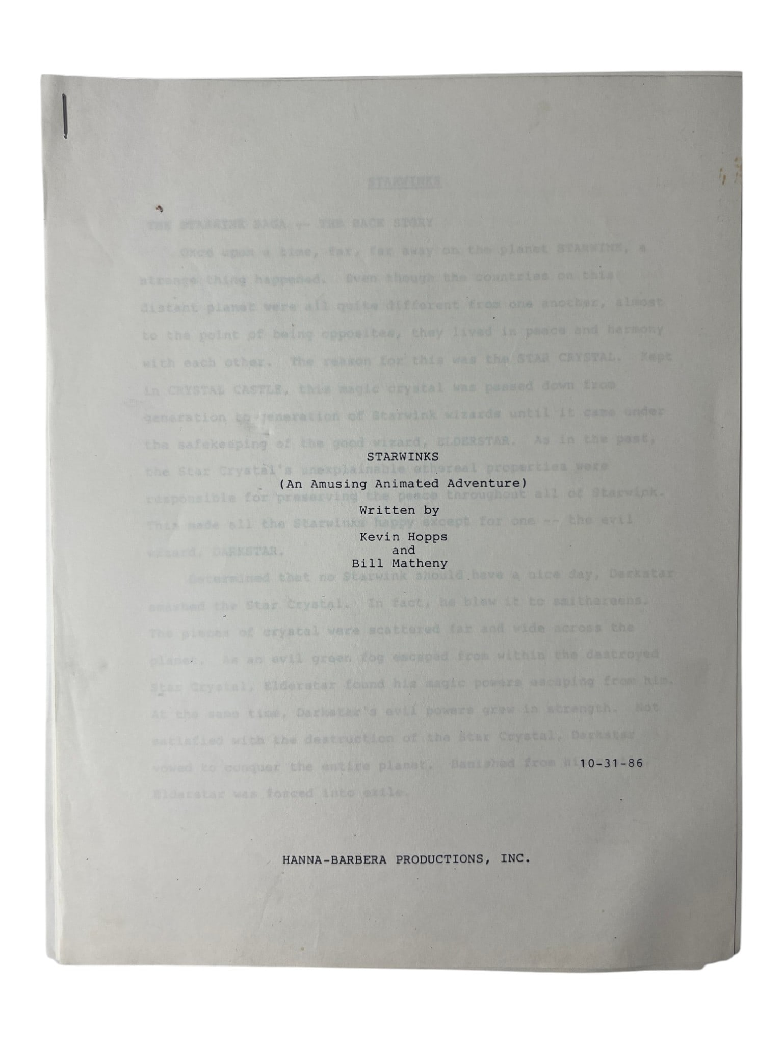Robert Baty Script Draft #3: Annotated screenplay draft by Robert Baty with revisions and handwritten notes.