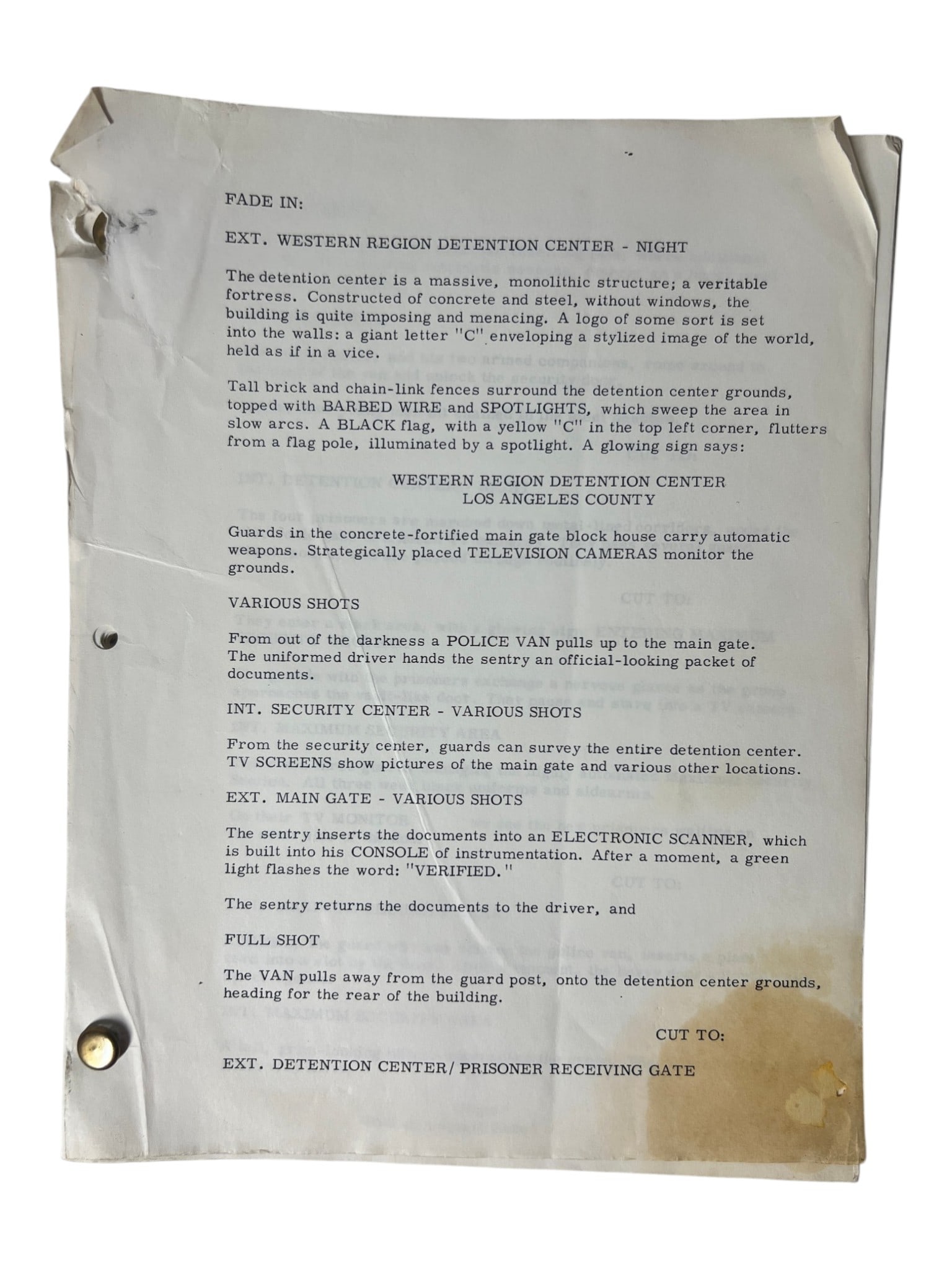 Reid Fleming, World's Toughest Milkman Script: Screenplay or production script featuring the cult comic character Reid Fleming.