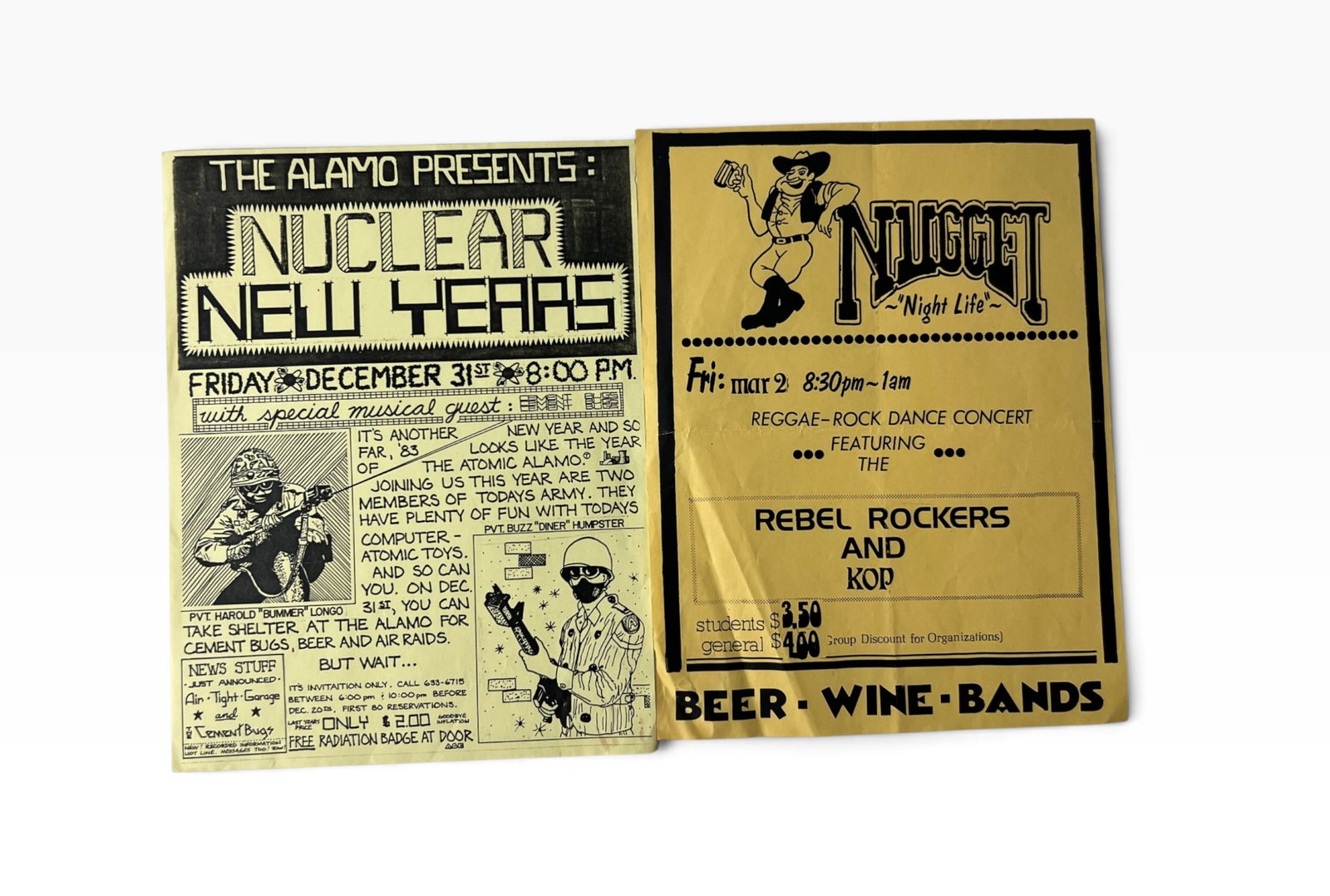 Nuclear New Years Rebel Rockers Punk Rock Flyers