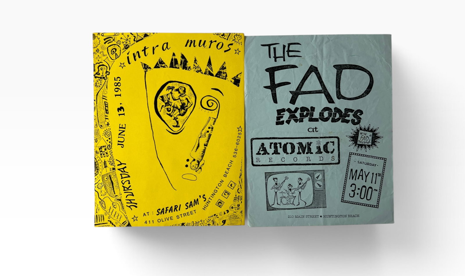 Punk Rock The Fad Atomic Records Flyers (1 of 4)