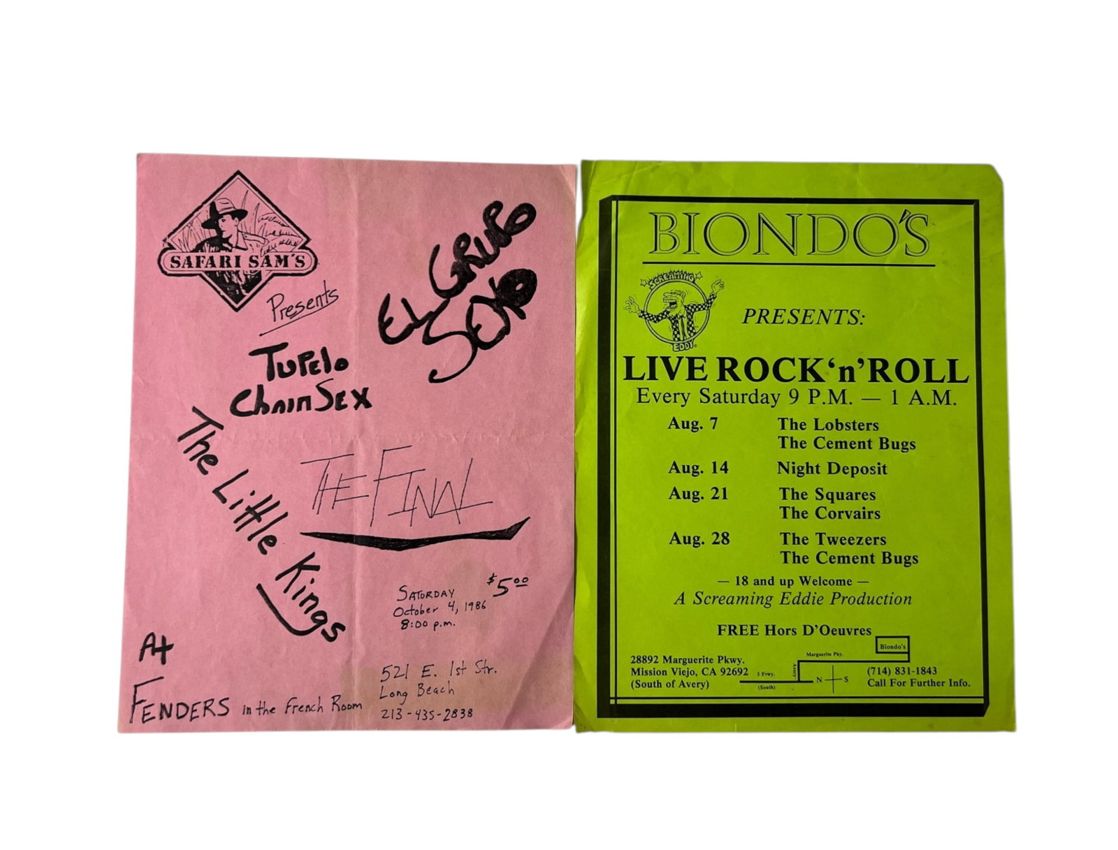 Punk Rock Flyers Safari Sams Biondos (1 of 4)