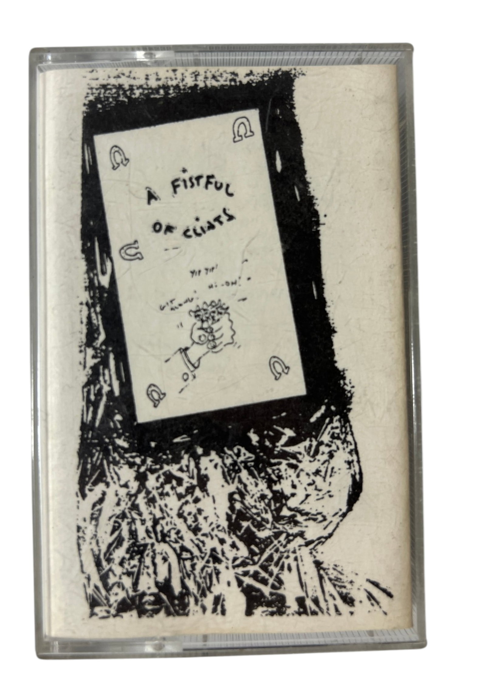 Blue Network Vintage Punk Rock Archive Demo Cassette: Vintage TDK D60 cassette with handwritten "Blue Network" and additional period notes and names. Includes handmade/photocopied artwork in the case. Underground punk rock archive material; untested.