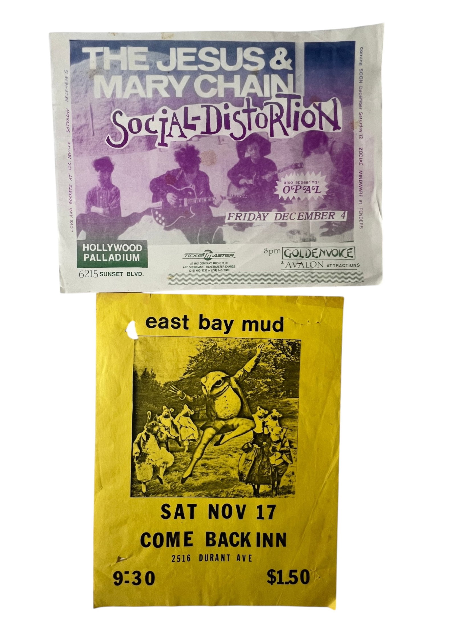 Jesus Mary Chain Social Distortion Punk Rock Flyers (1 of 4)
