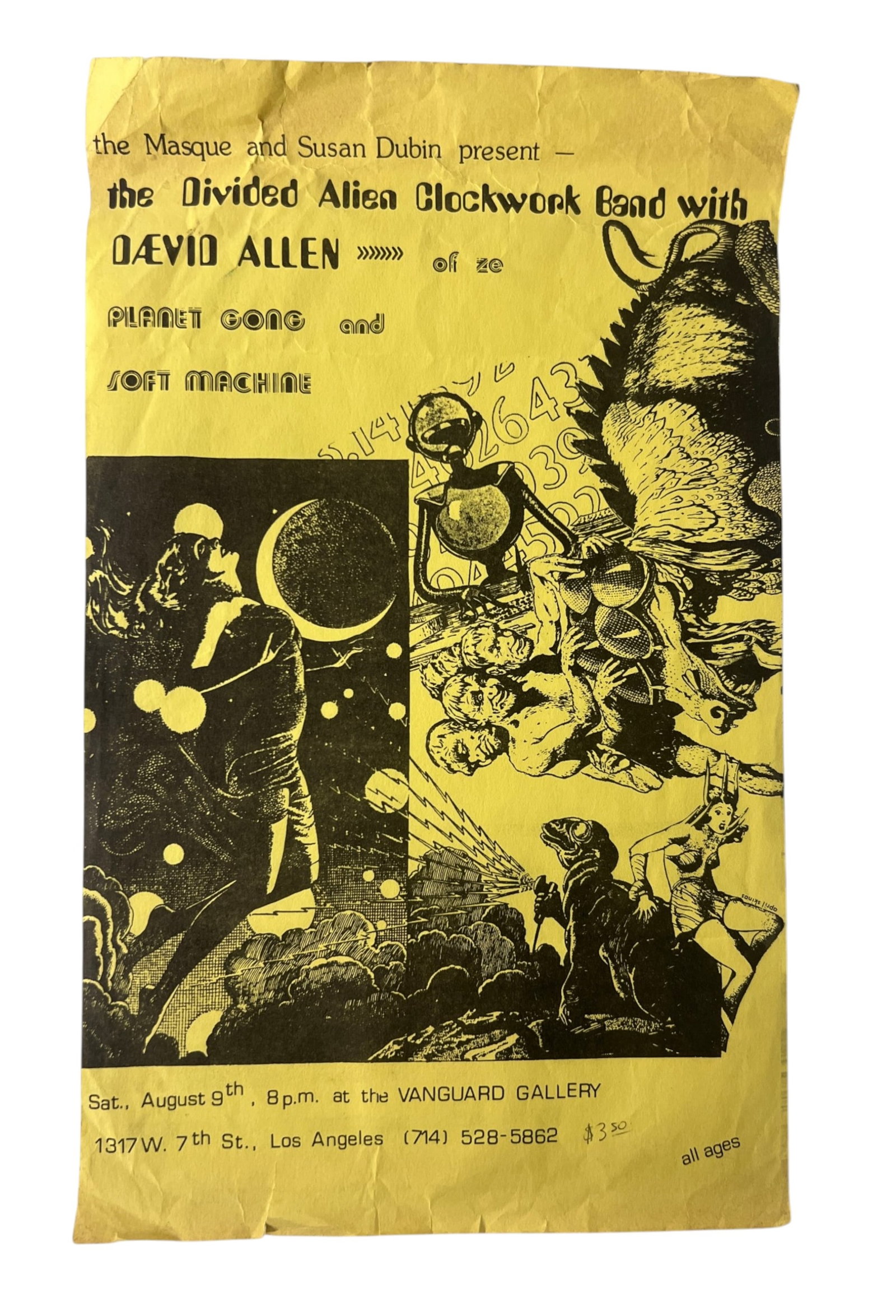 Daevid Allen Planet Gong Vintage Punk Rock Concert Flyer (1 of 5)