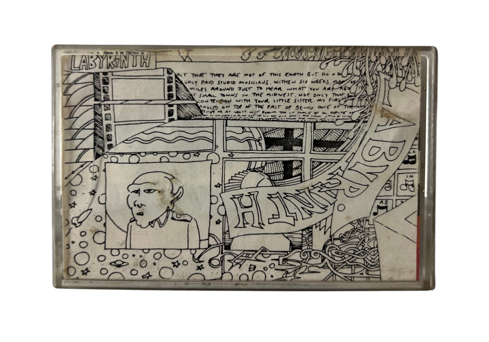 Vintage DIY Punk Rock Illustrated Art Cassette