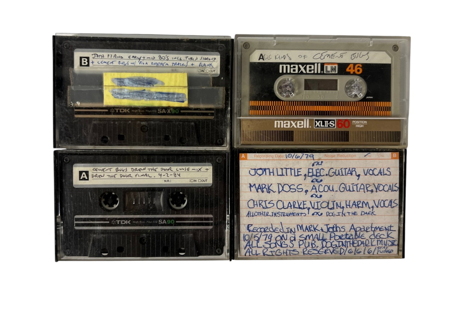 Cement Bugs Early Punk Rock Archive 4 Cassette Recordings (1 of 4)