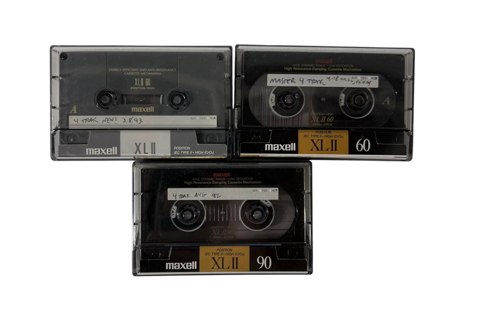 Vintage Maxell XLII Master Recording Cassettes 3 Pc (1 of 3)