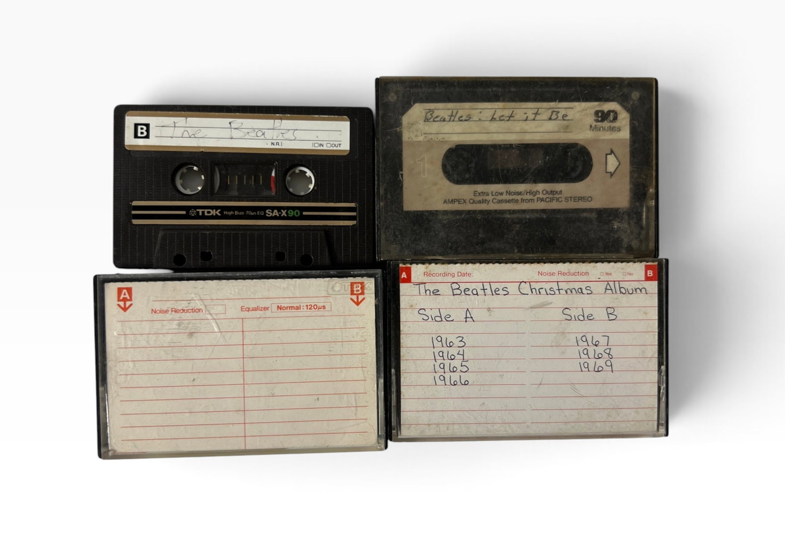 Vintage Beatles Homemade Cassette Recordings Christmas Album Let It Be (1 of 6)
