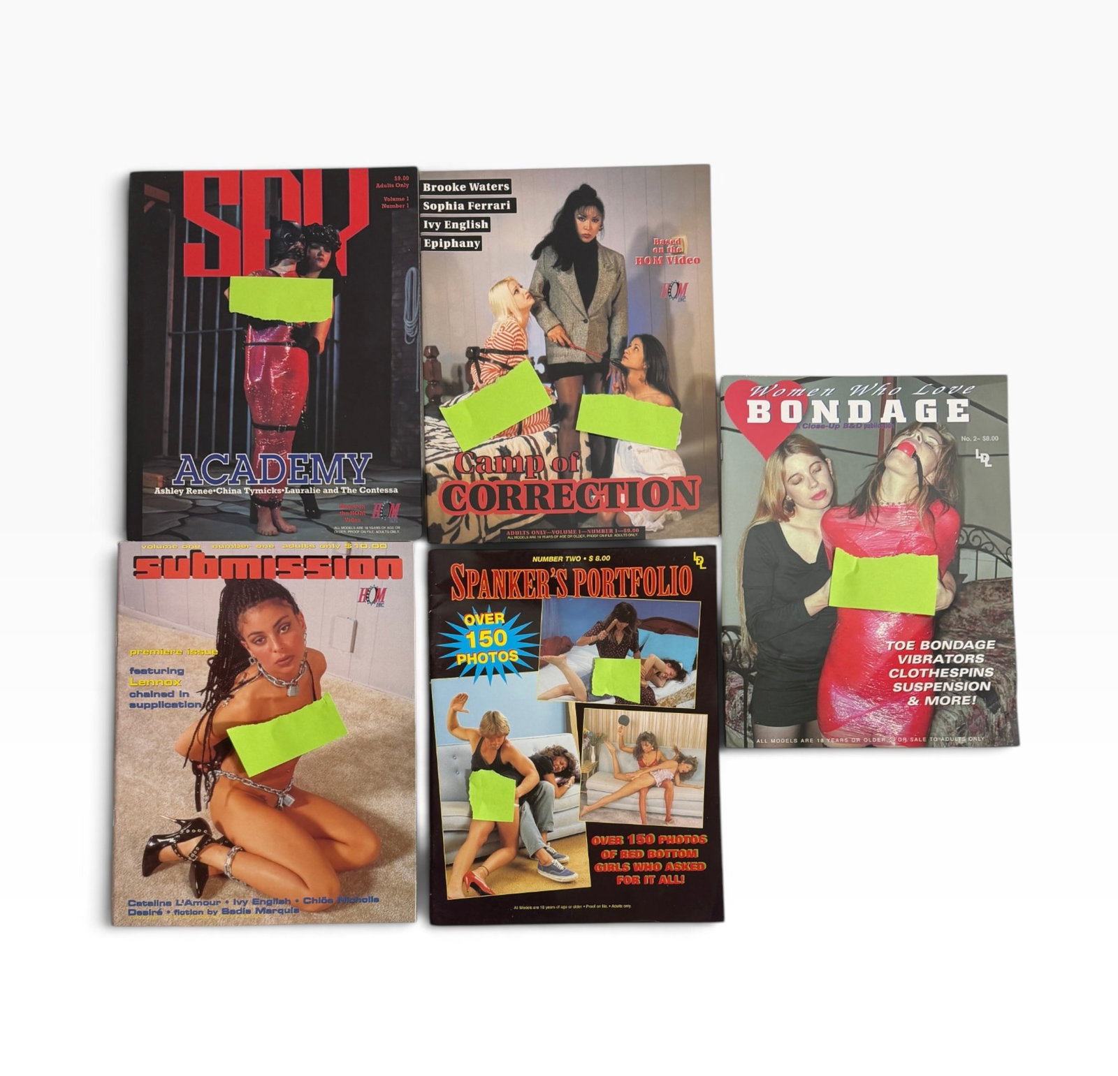 Vintage Adult Nude Adult Magazine Group 5 Issues
