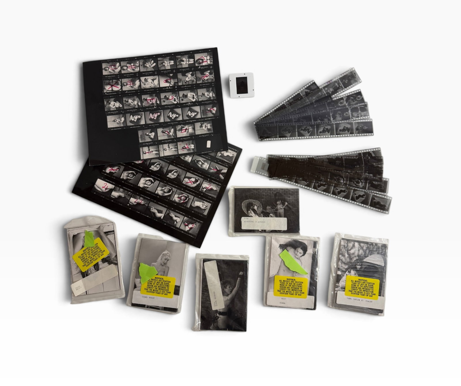 Vintage Adult Photo Contact Sheets Negatives Print Archive (1 of 4)