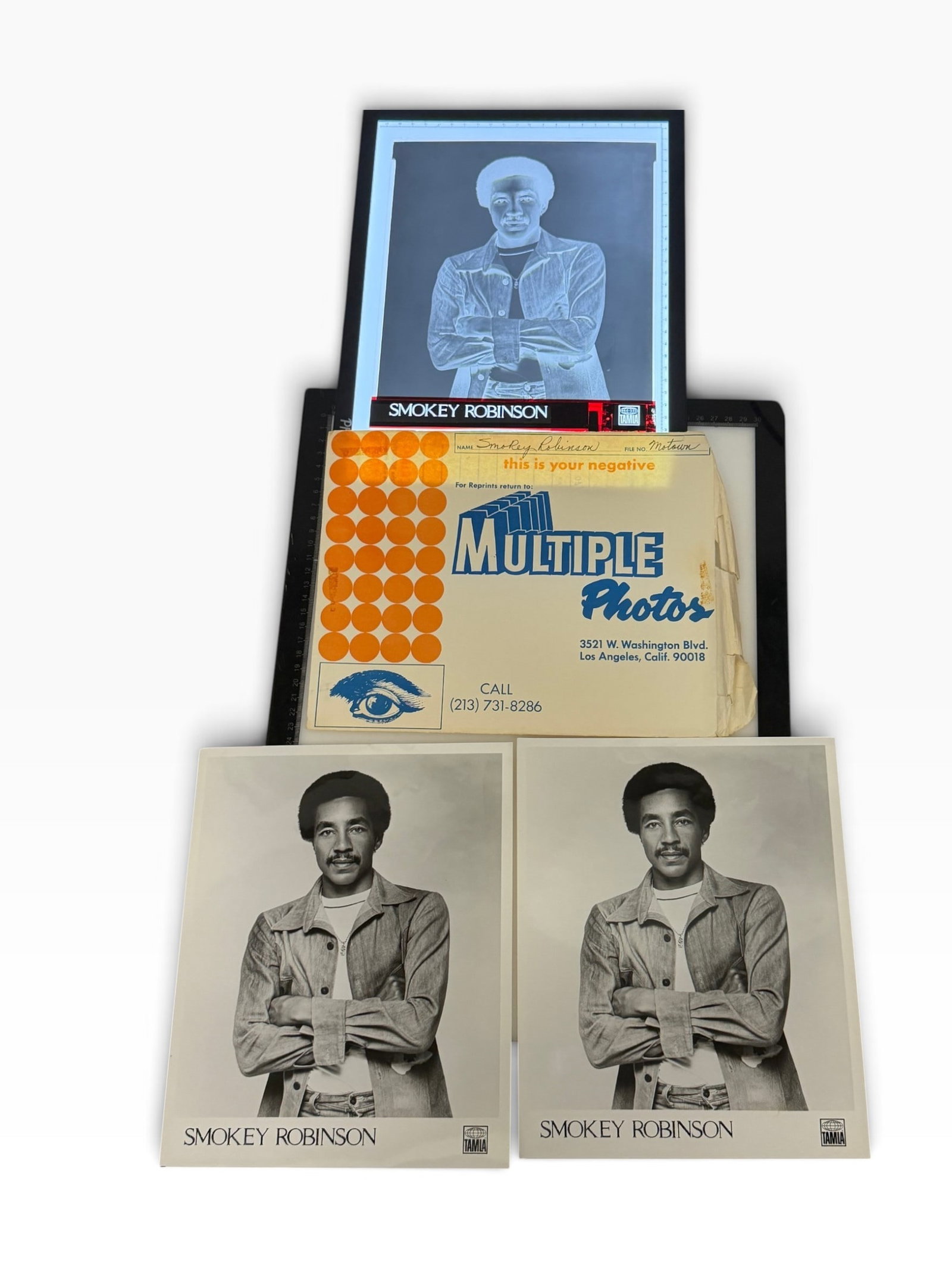 Smokey Robinson Tamla Publicity Photo Negative Prints Archive Group (1 of 5)