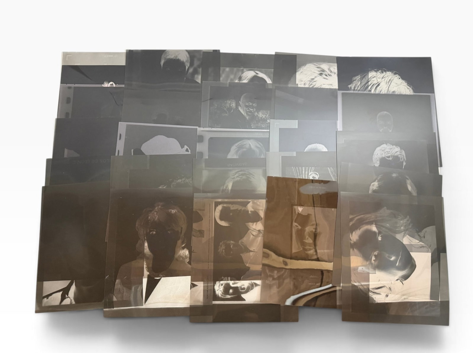 Large Group of Vintage Celebrity Celebrity Sports Music And Movie Portrait Photo Negatives (1 of 6)
