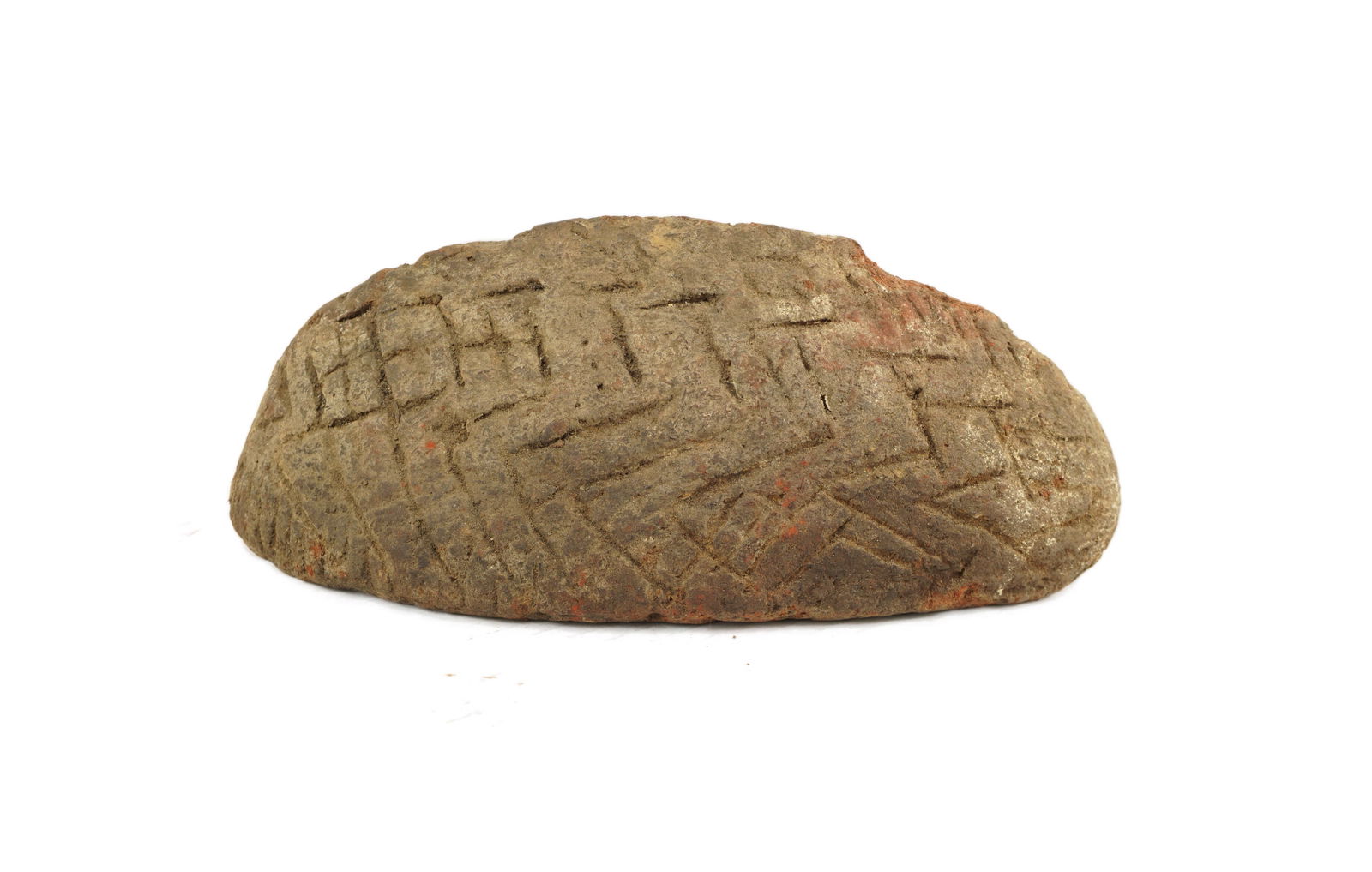 Kuba Tukula Dye Block: Early 20th Century. This is a block of red dye called a Tukula from the Kuba people of the Congo. It was compacted in blocks for trade. The red powder is highly prized as a skin treatment. It is used