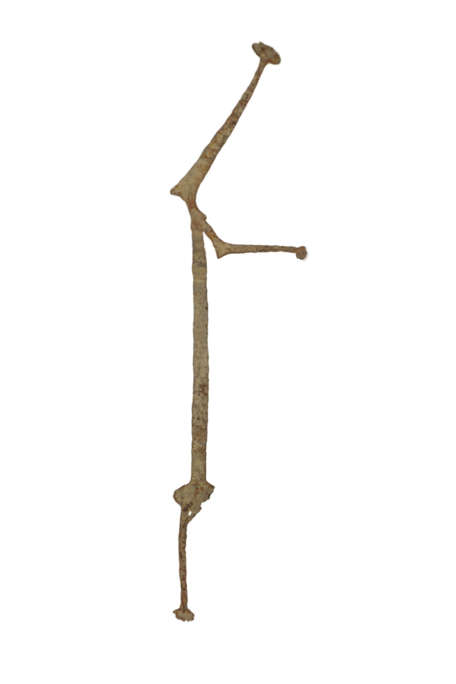 Sara Ngama Iron Currency: Early 20th Century A nice example of Iron currency in a figural forms of a human. It would have been used as currency by the Sara people and made by the Ngama people of chad for trading and practical