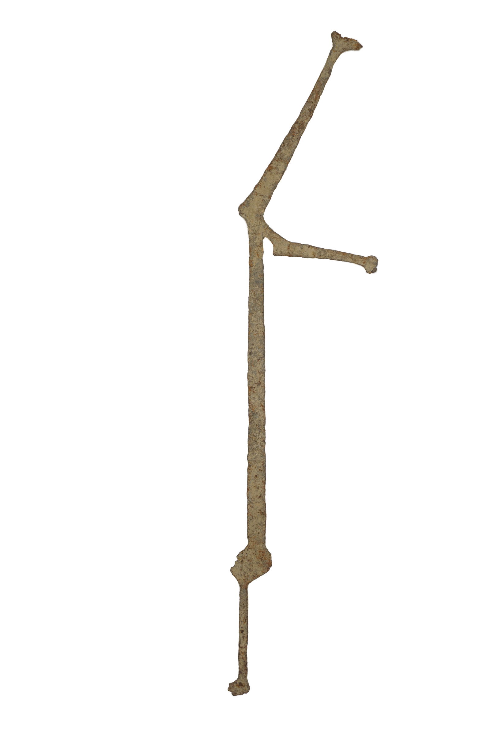 Sara Ngama Iron Currency: Early 20th Century A nice example of Iron currency in a figural forms of a human. It would have been used as currency by the Sara people and made by the Ngama people of chad for trading and practical