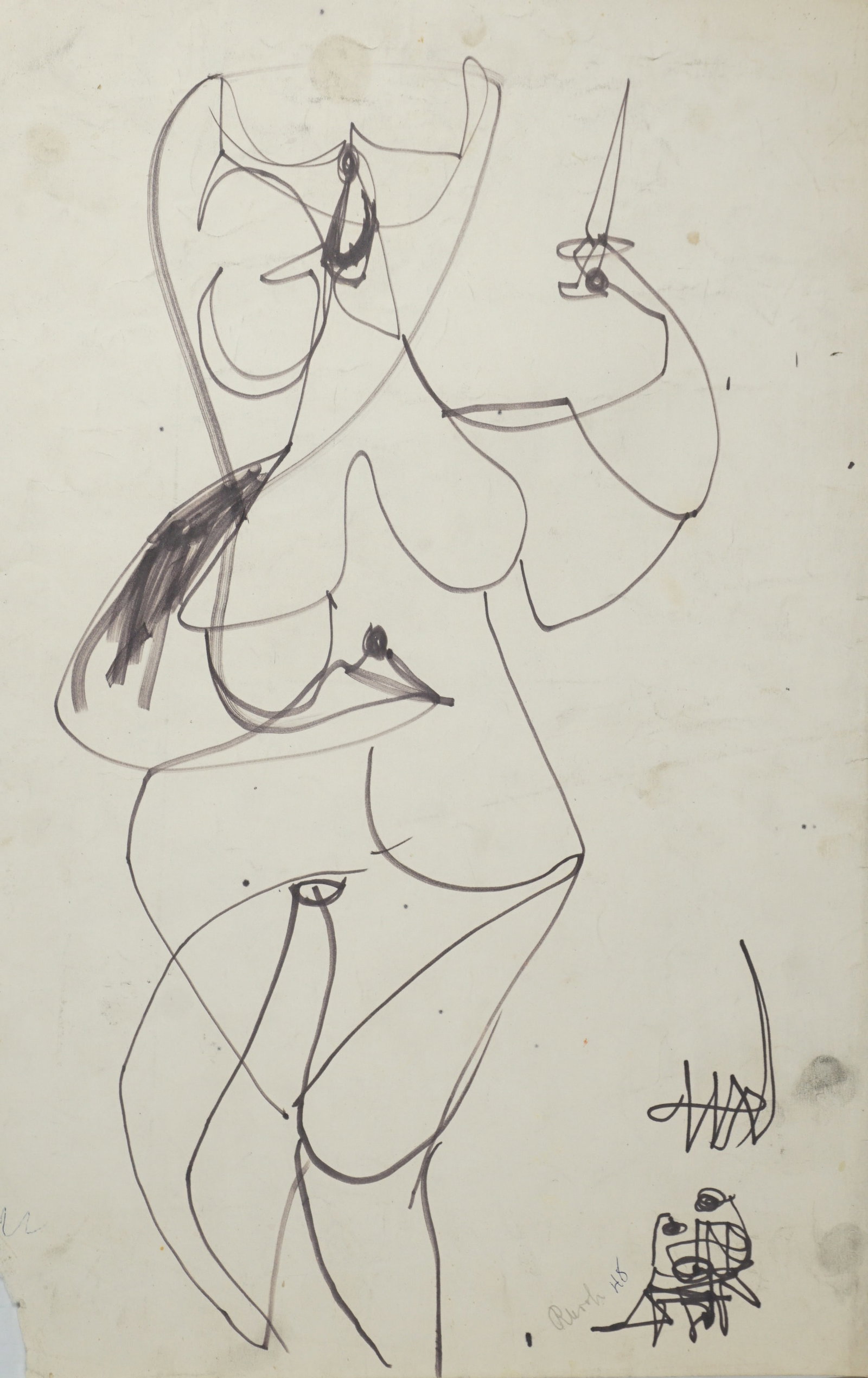 Felix Ruvolo (American, 1912-1992): Felix Ruvolo (American, 1912-1992) Mixed Media on paper. Unframed. Most are signed by Ruvolo, check the photos. Provenance note: This item is from the San Francisco estate of Antonio Ruvolo, the son