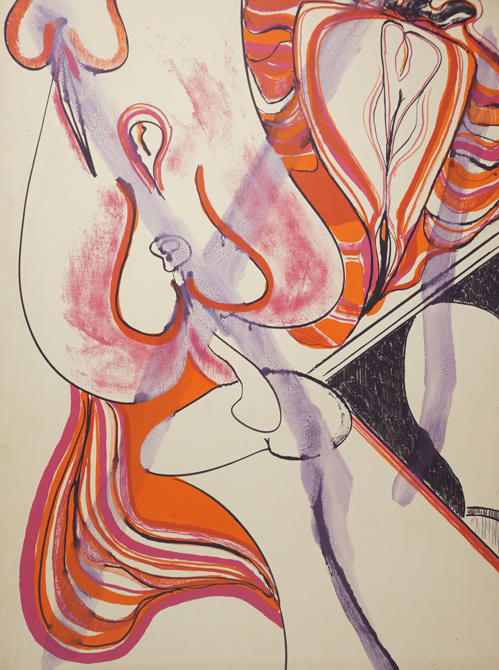 Felix Ruvolo (American, 1912-1992): Felix Ruvolo (American, 1912-1992) Titled “Samson and Delilah” 1967-1972. Color lithograph on ivory wove paper. Unframed. Most are signed by Ruvolo, check the photos. Provenance note: This ite