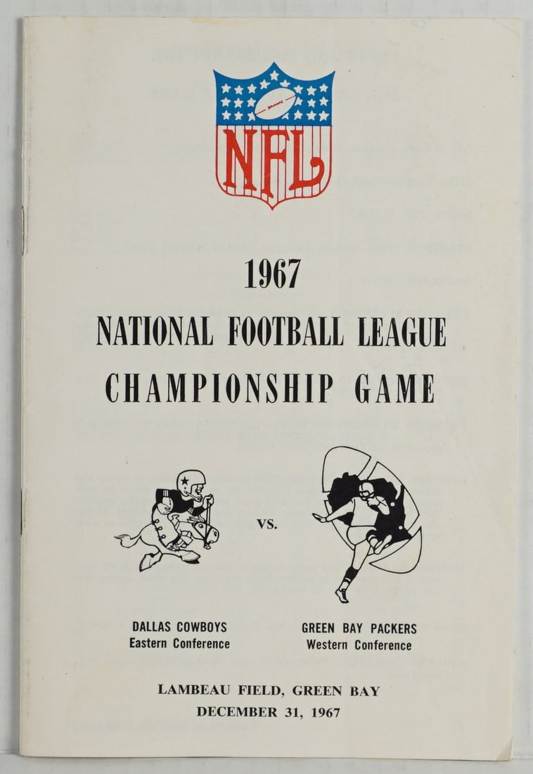 1967 National Football League (NFL) Cowboys Vs. Packers December 31, 1967 Game Program (1 of 3)
