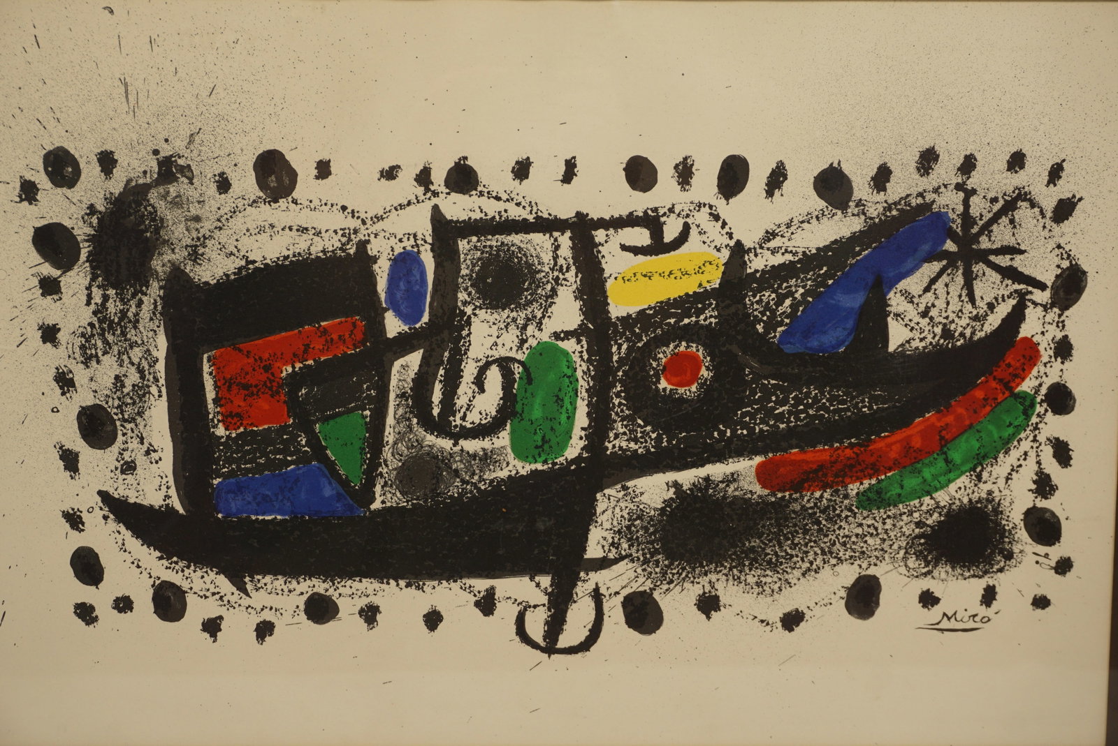 Joan Miró Lithograph Abstract Surrealist Composition, Signed in Plate (1 of 5)