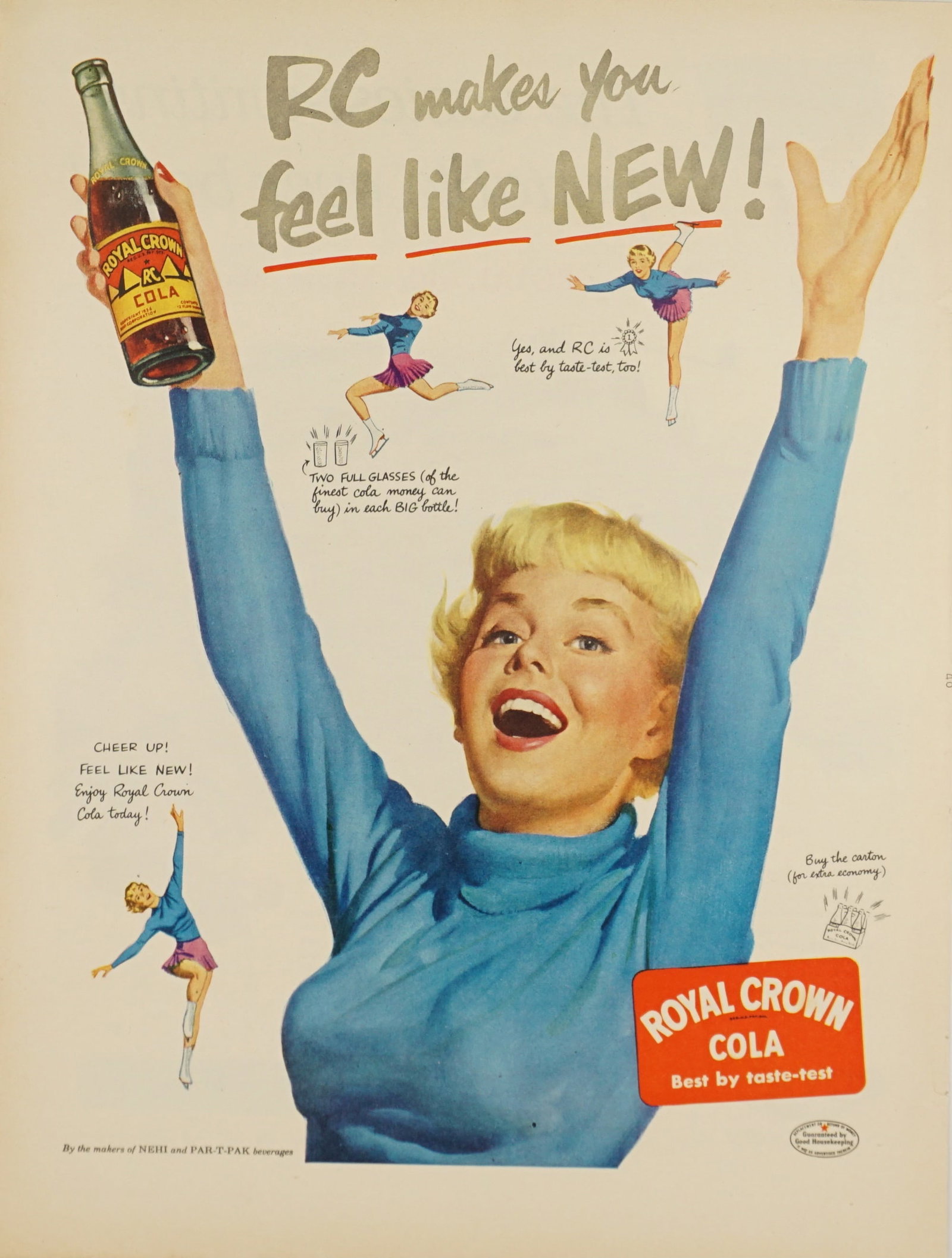 1950’s RC Cola Vintage Full Color Ad Art: SHIPPING NOTE: We have in house shipping and can do fairly cheap rates, and I am more than happy to combine shipping. I can often do better than the Live Auctioneers shipping quote, so bid away! Feel 