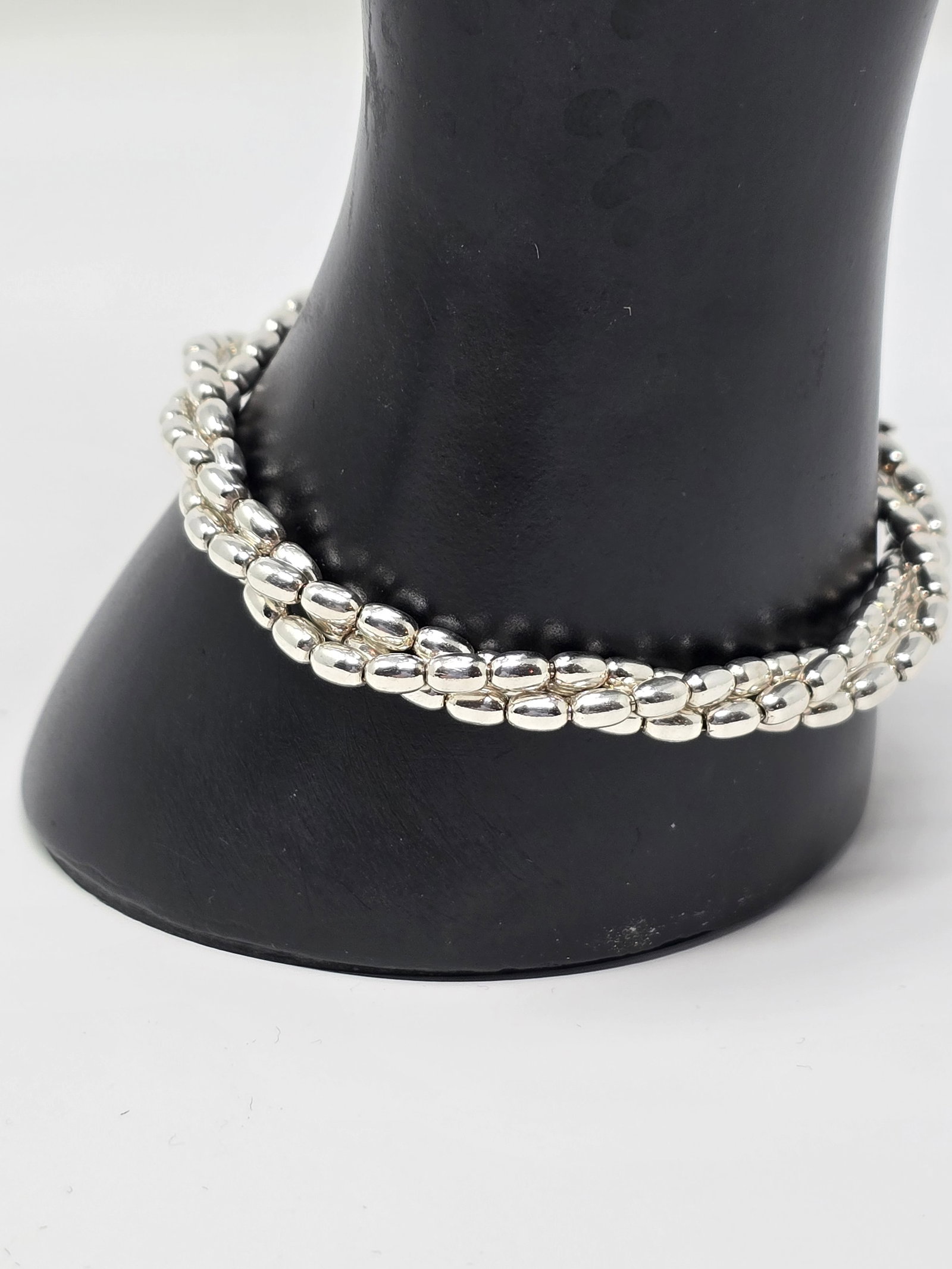 925 Sterling Silver Bracelet: 925 Sterling Silver Bracelet Approx. 8" Made in Italy 16.83g Maker's Mark: "HAN"