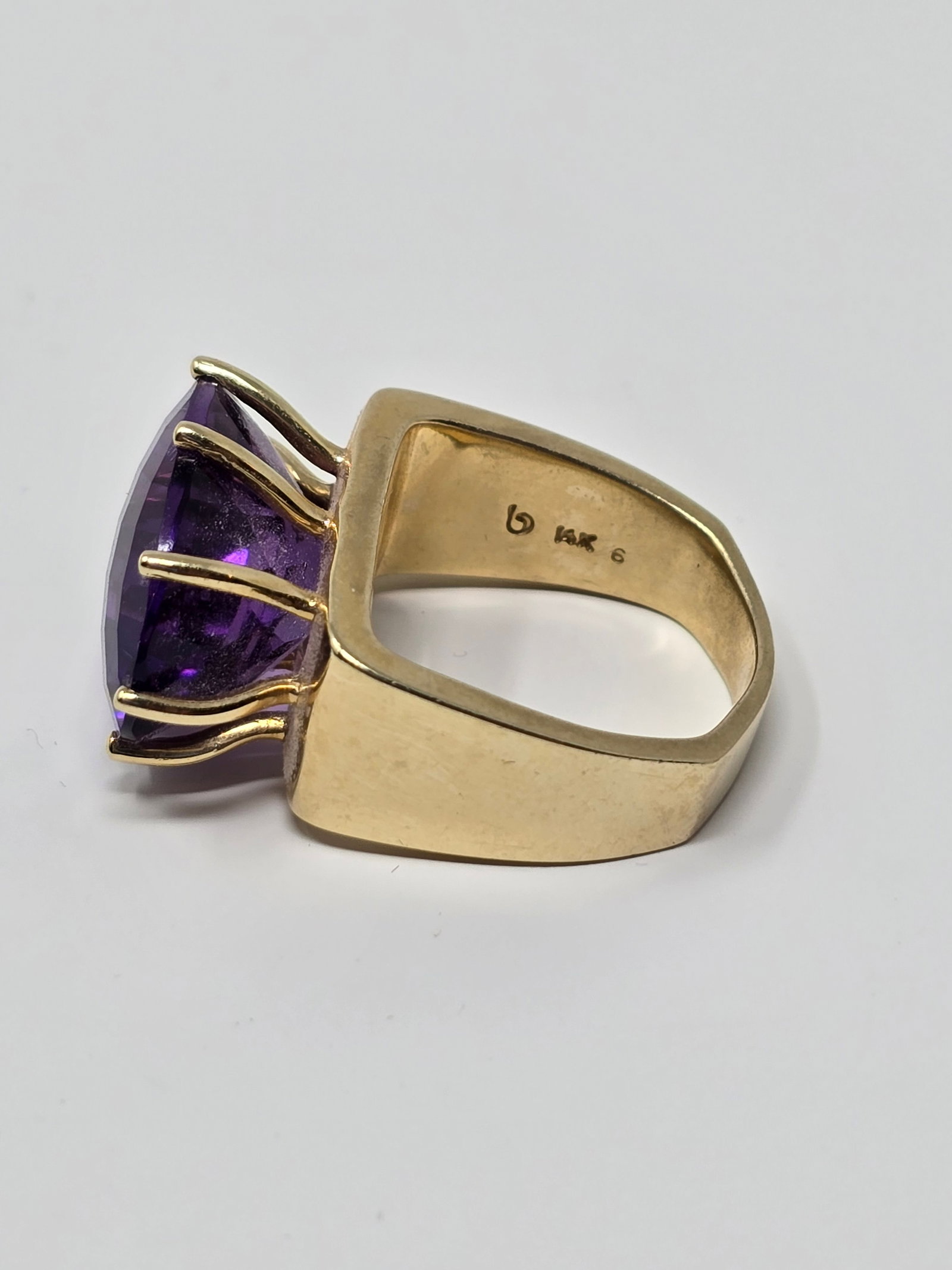 14K Amethyst Stone Ring - 2