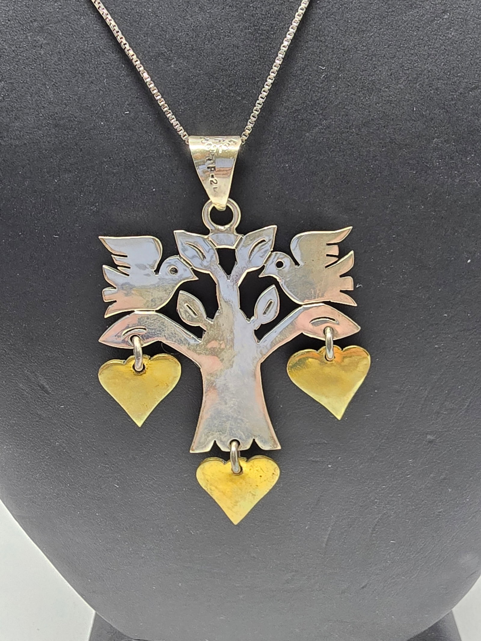 925 Stering Silver Necklace with "Tree Of Life" Pendant (1 of 6)