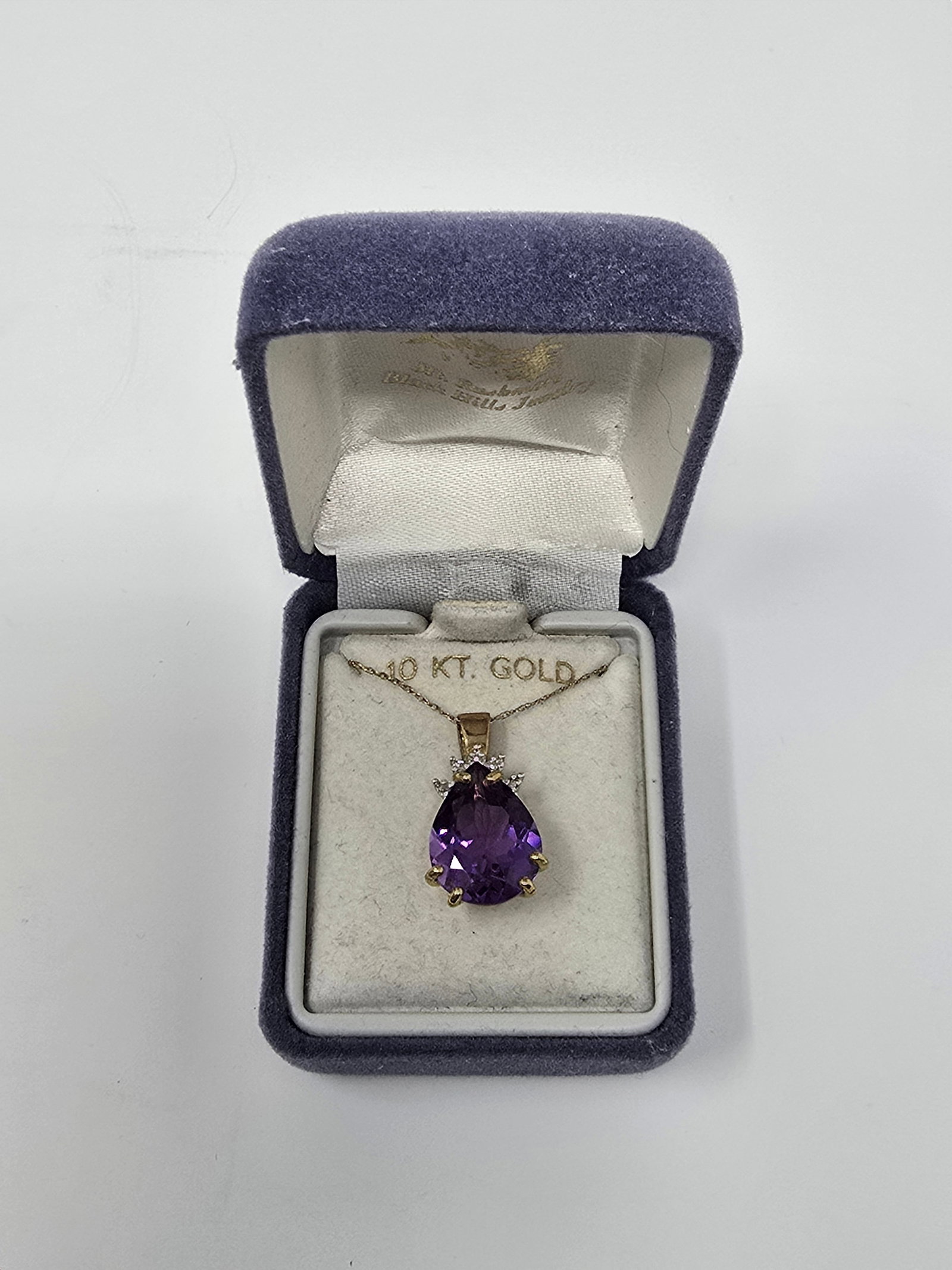 10K Amethyst and Diamond Pendant - 5