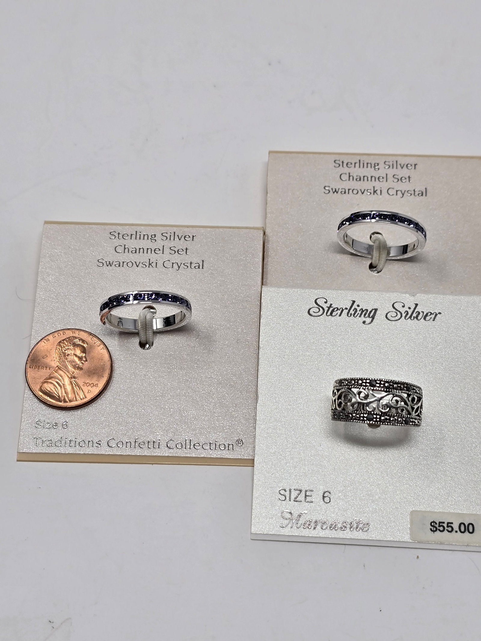 Lot of (3) 925 Sterling Silver Rings - 3