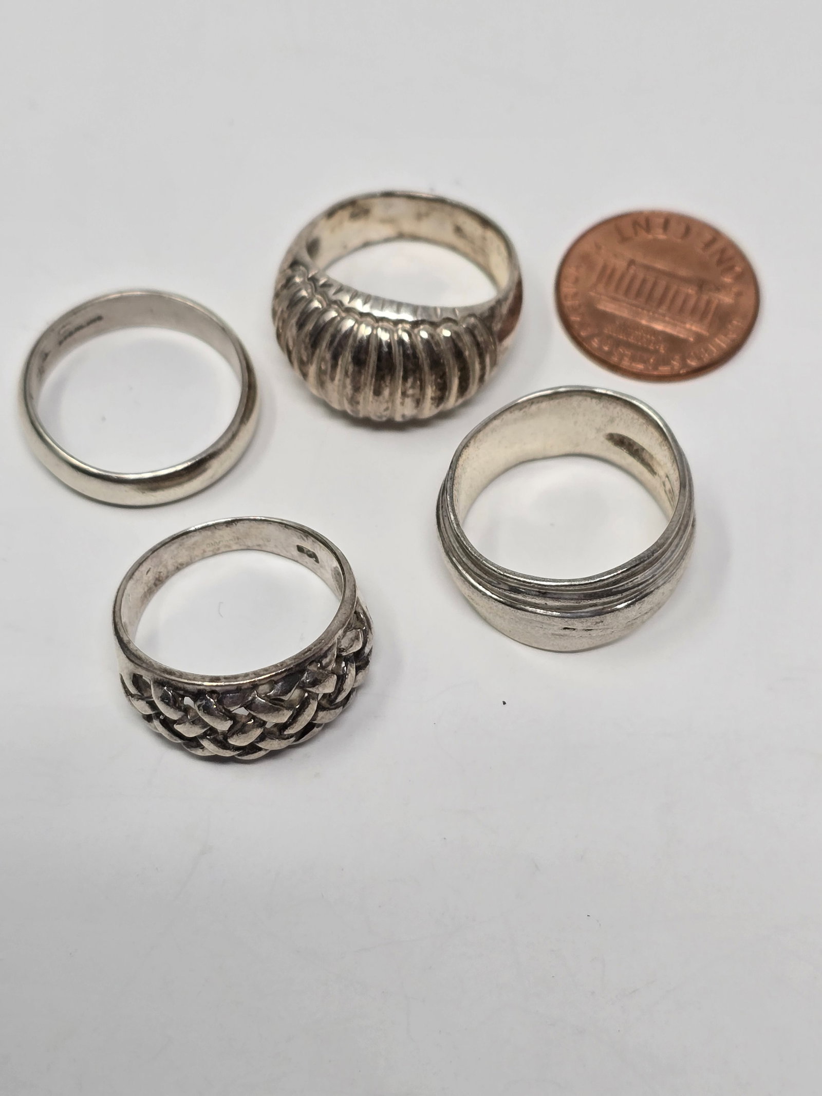 Lot of (4) Signed 925 Sterling Silver Rings - 2