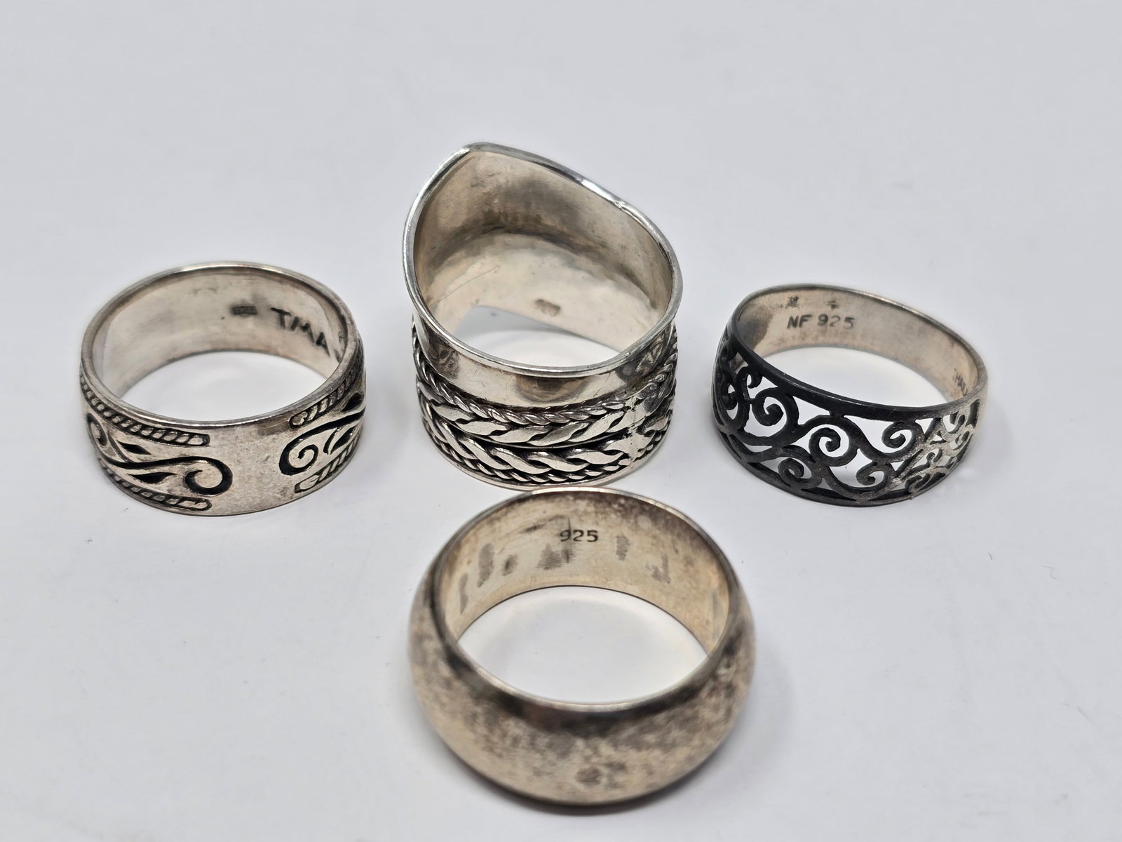 Lot of (4) 925 Sterling Silver Rings - 2