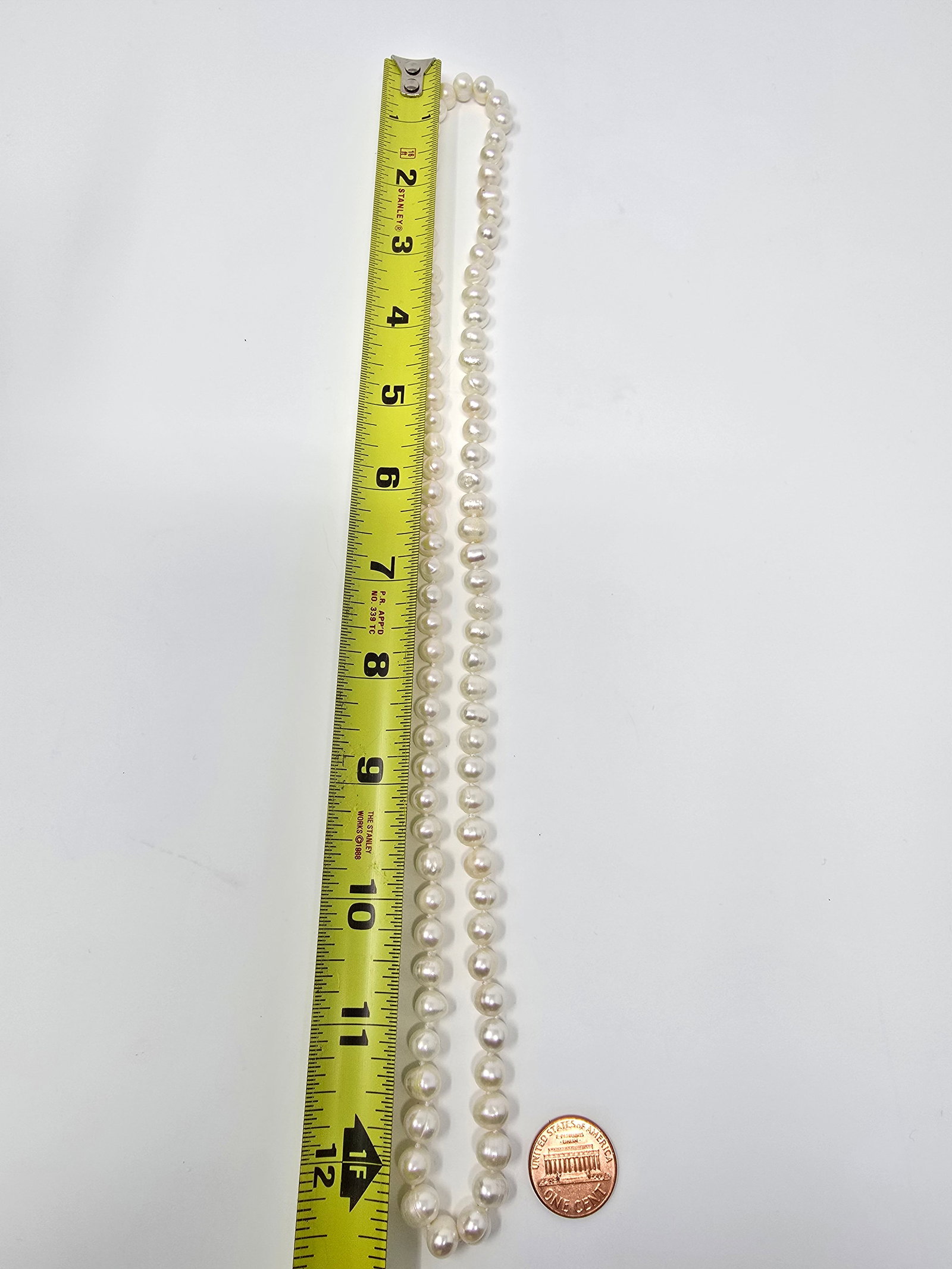 Strand White Pearl Necklace - 5