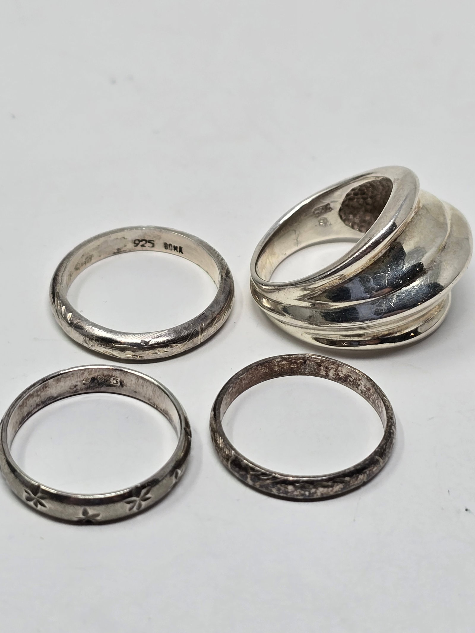 Lot of (4) 925 Sterling Silver Rings - 2
