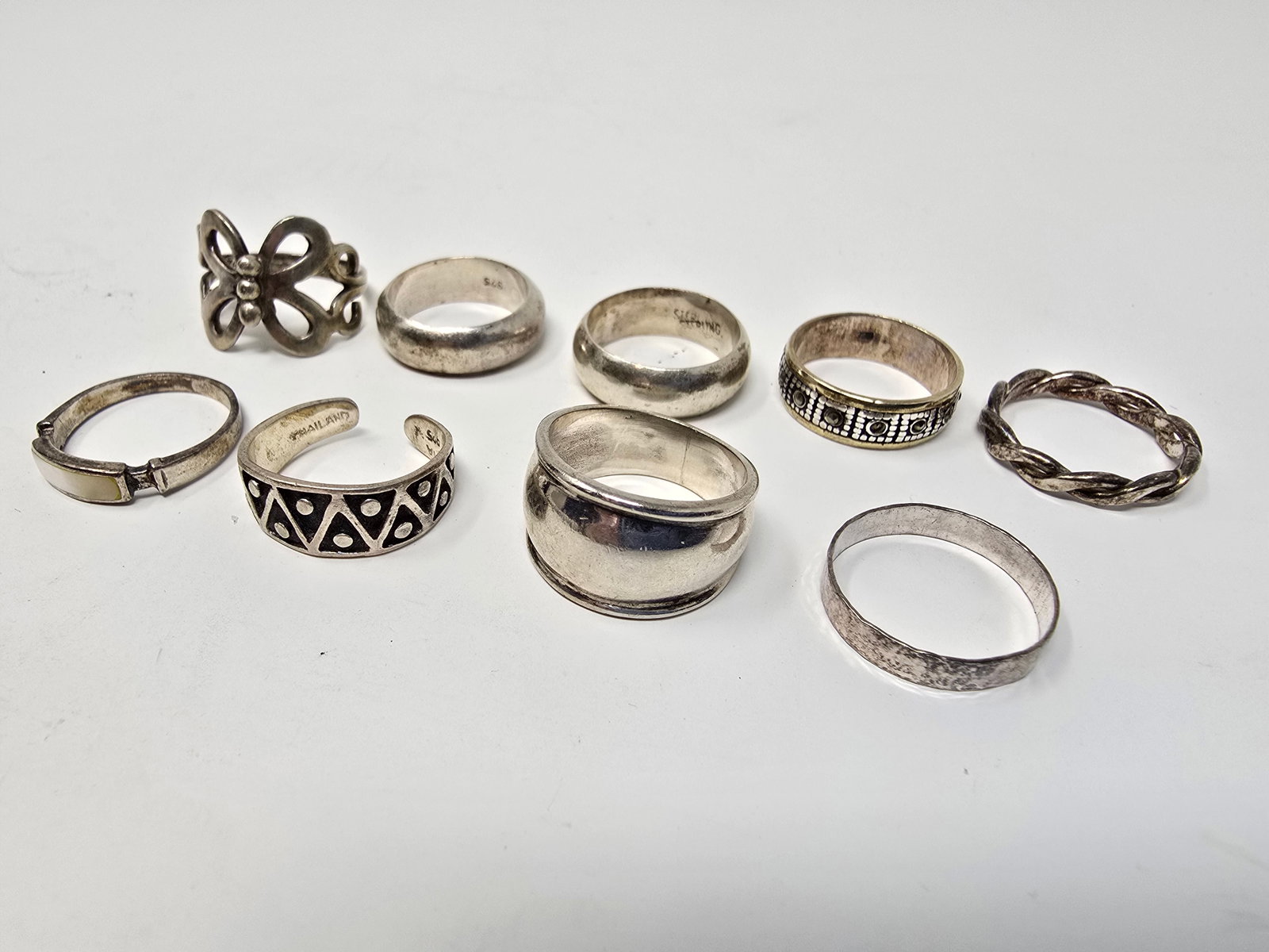 Lot of (9) 925 Sterling Silver Vintage Rings - 2