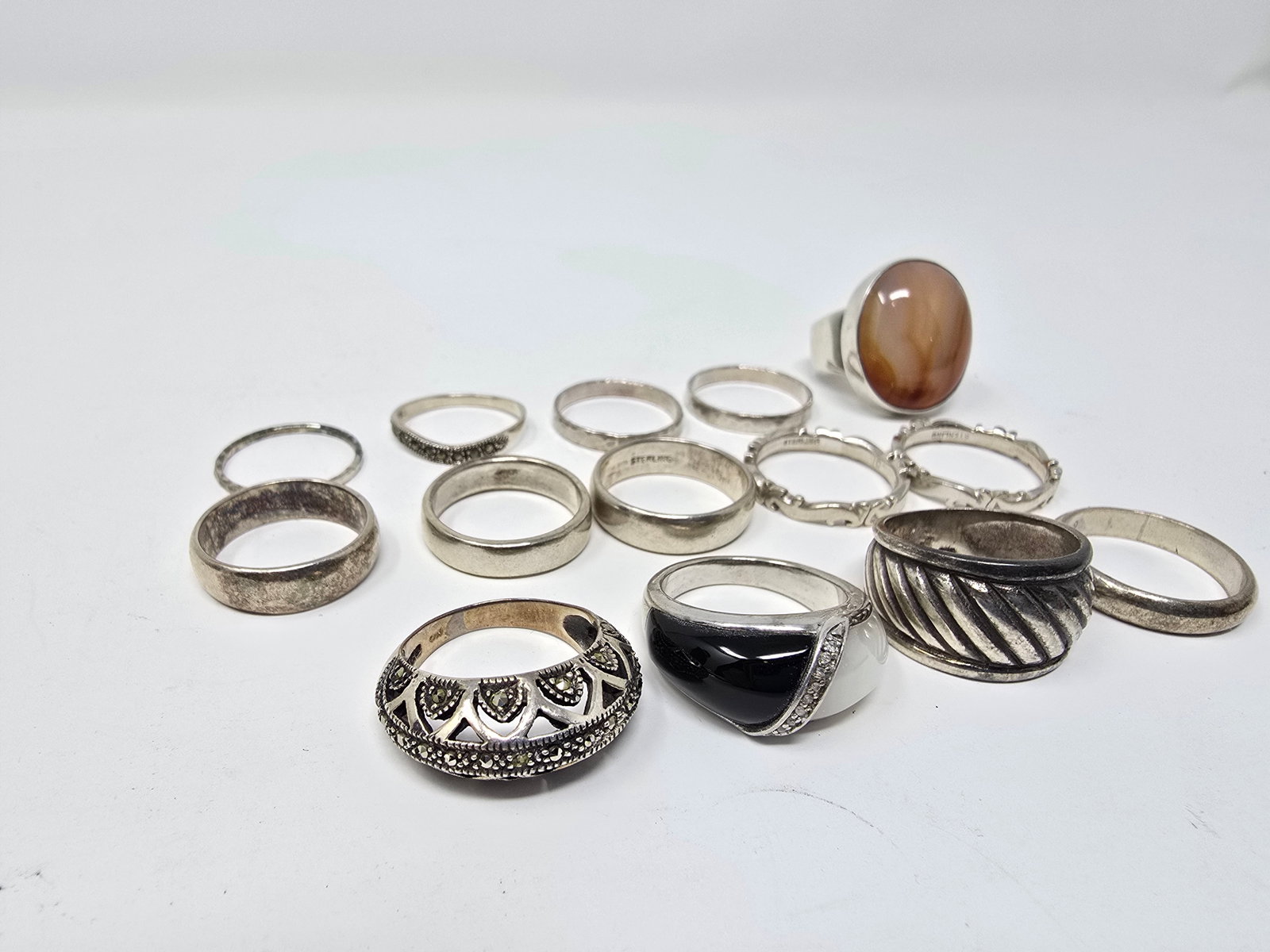 Lot of (14) 925 Sterling Silver Vintage Rings - 2