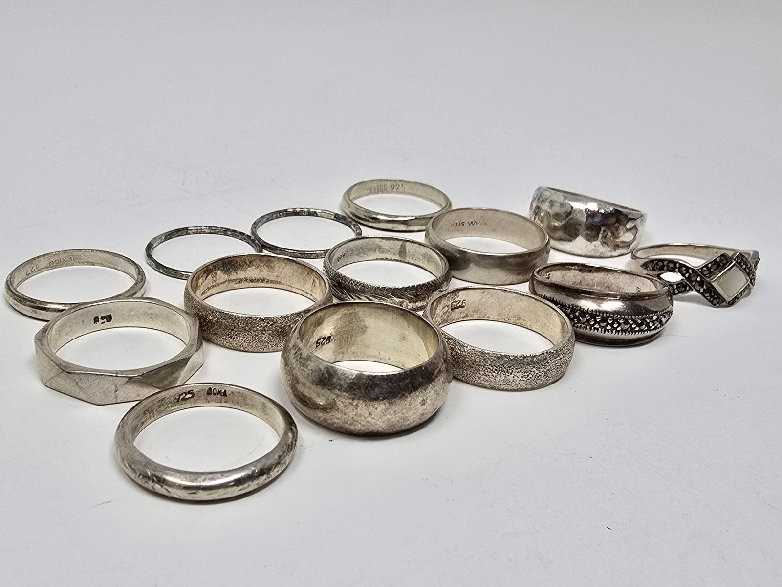 Lot of (14) 925 Sterling Silver Vintage Rings - 2
