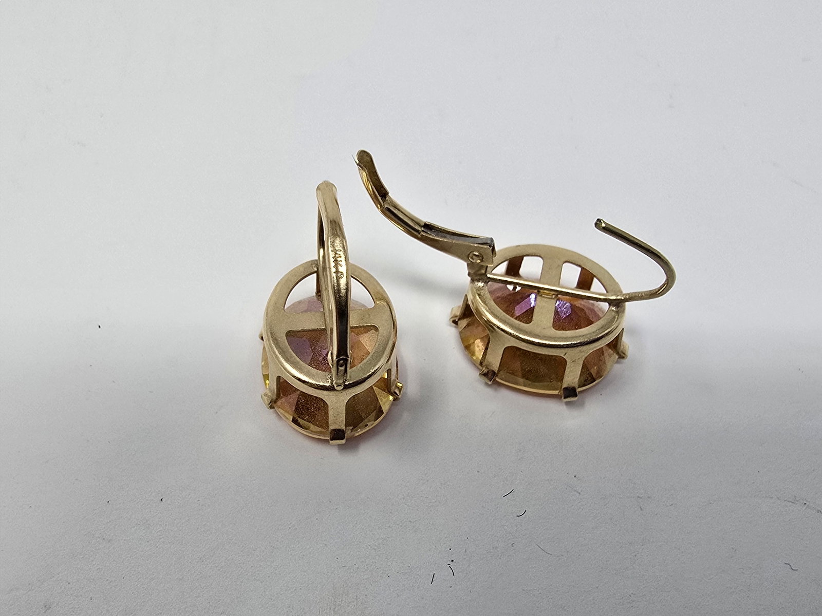 14k Gold Sunrise Mystic Topaz Earrings - 4