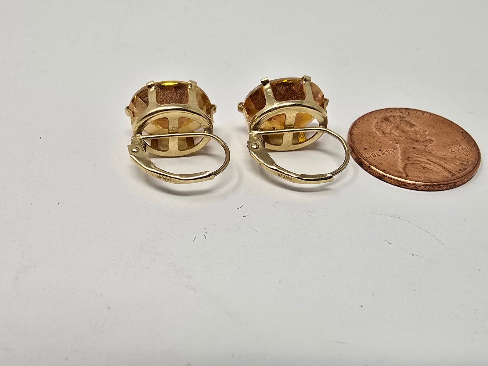 14k Gold Sunrise Mystic Topaz Earrings - 5