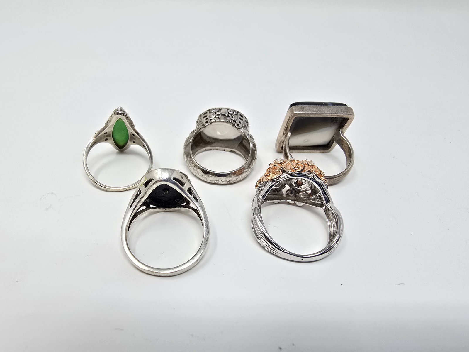 Lot of (5) 925 Sterling Silver Rings - 2