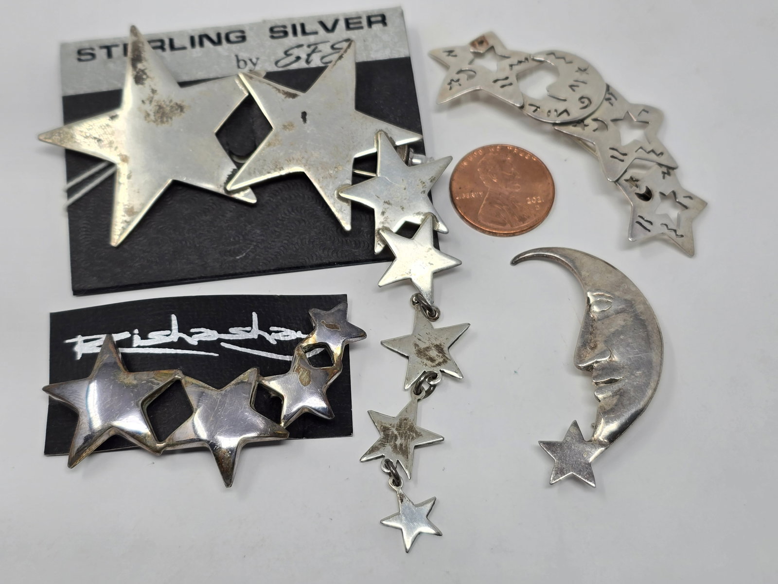 Lot of (4) 925 Sterling Silver Brooches - 3