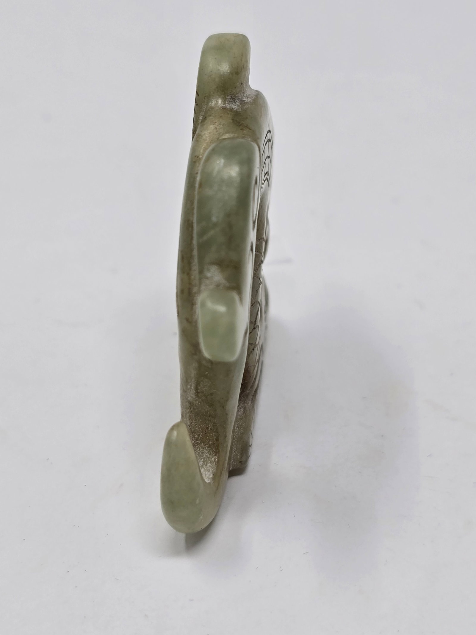 Carved Green Jade Figurine - 4