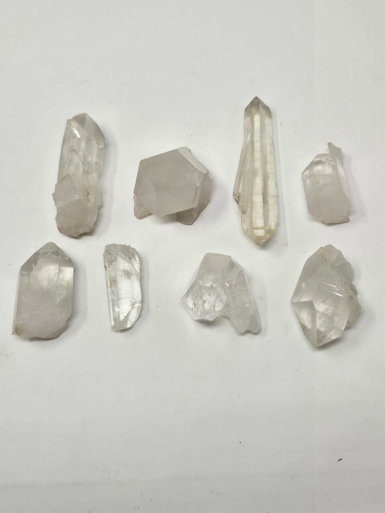 Lot of (8) Pieces of Clear Quartz Crystal (aka "Rock Crystal & "Herkimer Diamond") - 2