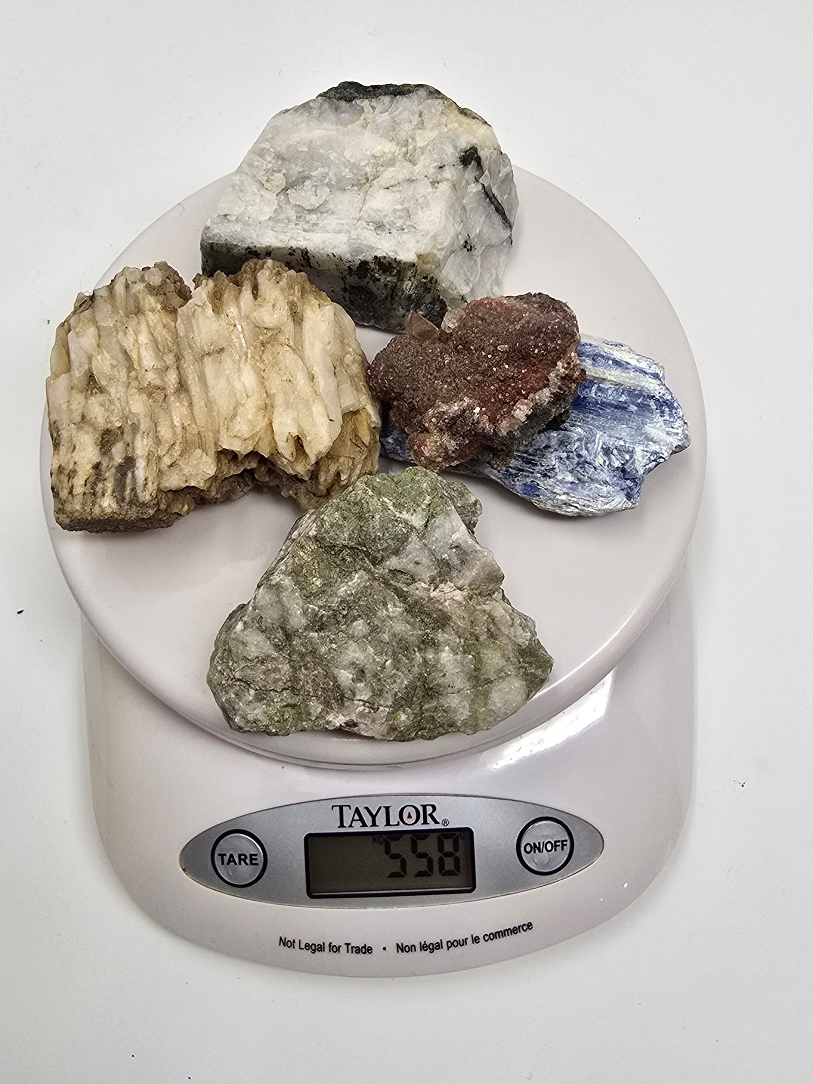 Mixed Lot of (5) Crystals: Epidote, Quartz, Ferruginous, Kyanite & Vanadinite - 4